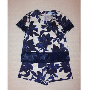 Draper James Blue Magnolia Print Top and Bristol Short Set 4